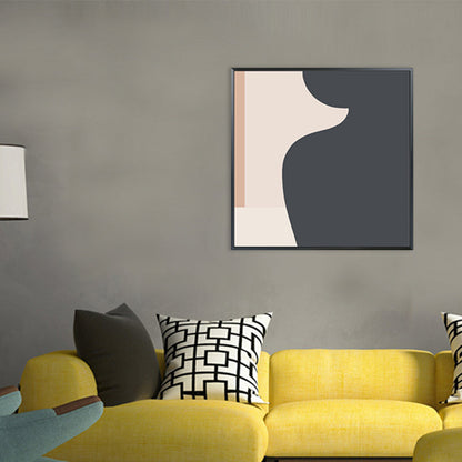 Vivolux | Illustration Abstraktes Muster Kunst Nordischer Stil Leinwand Texturiertes Wandbild in Orange