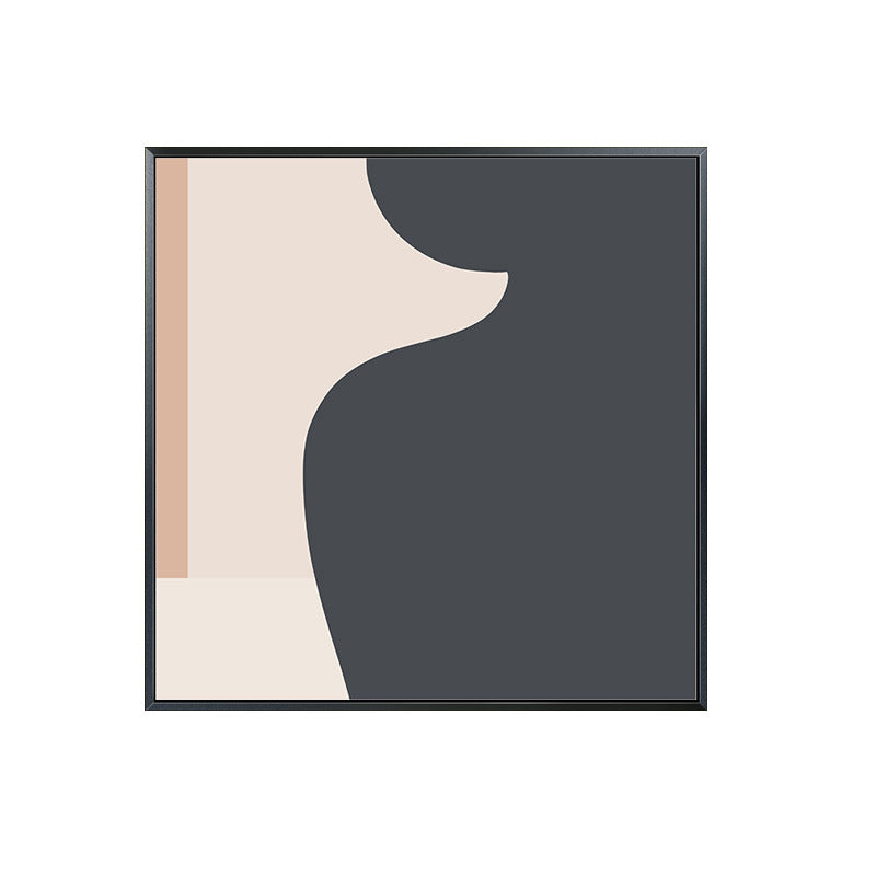 Vivolux | Illustration Abstraktes Muster Kunst Nordischer Stil Leinwand Texturiertes Wandbild in Orange