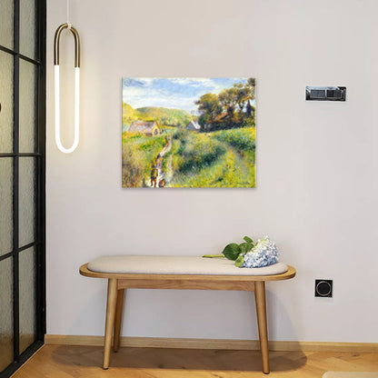 Vivolux | Grüner Impressionismus Kunst Frühlingsausflug Leinwand für die Küche, mehrere Größenoptionen