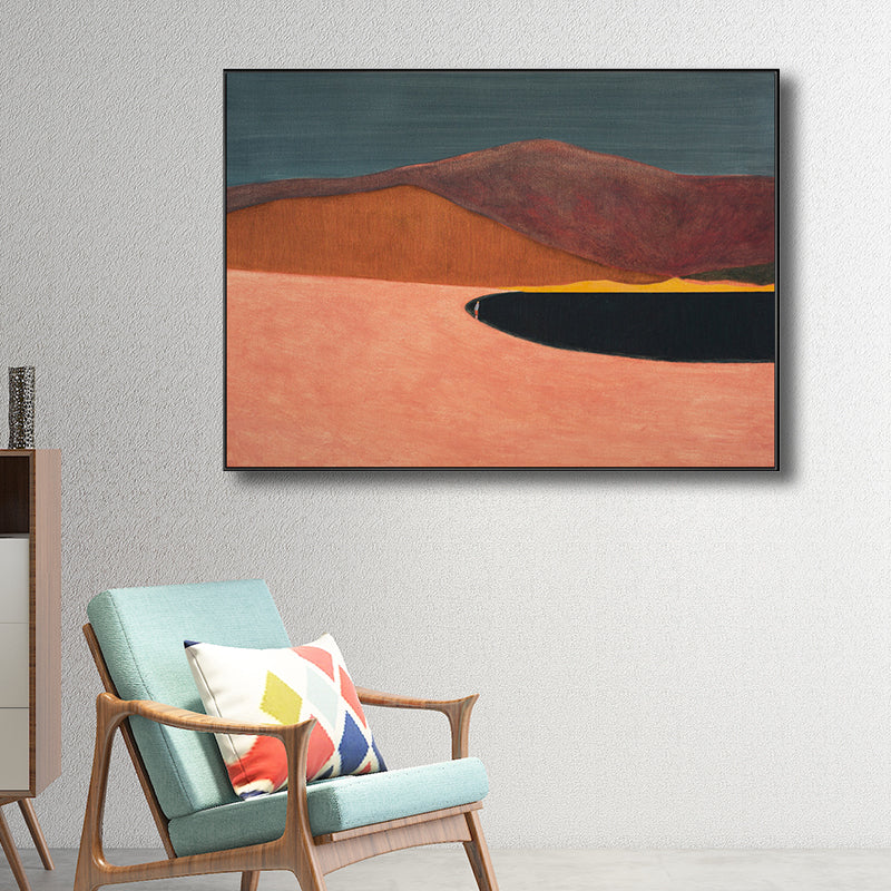 Vivolux | Berg Landschaft Leinwand in Pastellfarbe Modern Stil Wandkunst Dekoration für Esszimmer