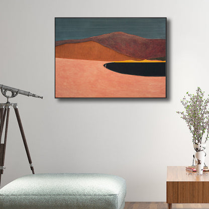 Vivolux | Berg Landschaft Leinwand in Pastellfarbe Modern Stil Wandkunst Dekoration für Esszimmer
