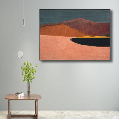 Vivolux | Berg Landschaft Leinwand in Pastellfarbe Modern Stil Wandkunst Dekoration für Esszimmer