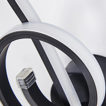 Vivolux | Muzikale Noct Volwassen Slaapkamer Wandlamp Metaal Modern Creatief Zwart/Wit Wandlamp