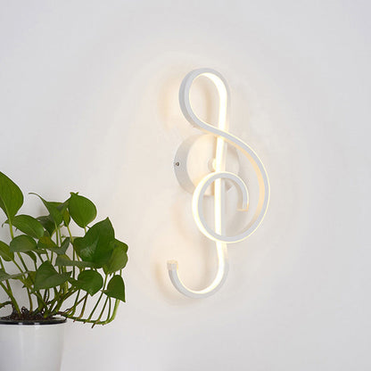 Vivolux | Muzikale Noct Volwassen Slaapkamer Wandlamp Metaal Modern Creatief Zwart/Wit Wandlamp
