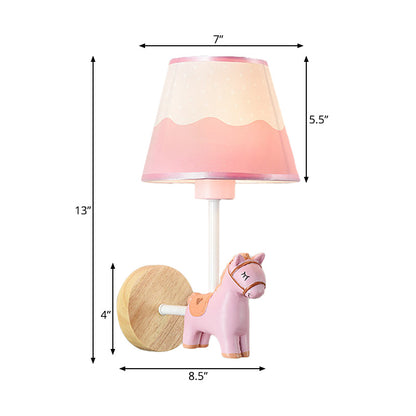 Vivolux | Moderne Wandlampe Reduzierter Schatten Einzel Licht Holz Wandlampe mit Tier für Teen