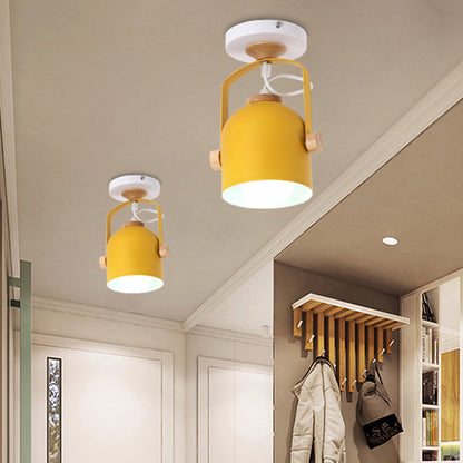 Vivolux | Drehbare Flur-Kuppel-Deckenleuchte Metall Ein Glühbirne Macaron Loft Bonbonfarbene Deckenleuchte