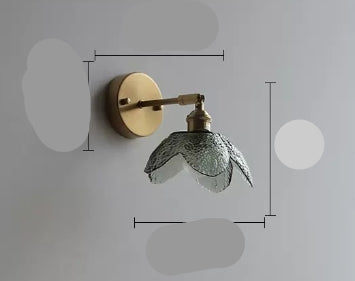 Vivolux | Dekorative Wandleuchte mit gewölbtem Arm und Glasschirm