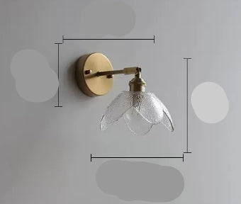 Vivolux | Dekorative Wandleuchte mit gewölbtem Arm und Glasschirm