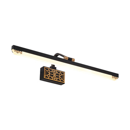 Vivolux | Schwarze LED-Waschtischleuchte Traditionelle Metall-Lineare Make-Up-Beleuchtung in Weiß/Warm/Natürlich Licht, 16"/22"/28" L