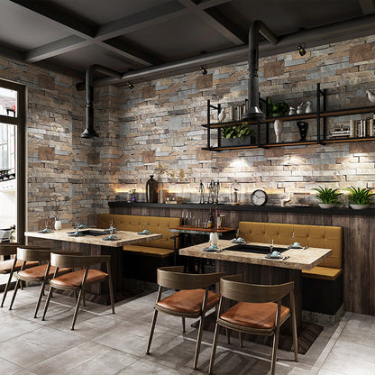 Vivolux | Steampunk Fake Brick Wallpaper Lichtfarbe Wasserdichte Wandverkleidung für Restaurant