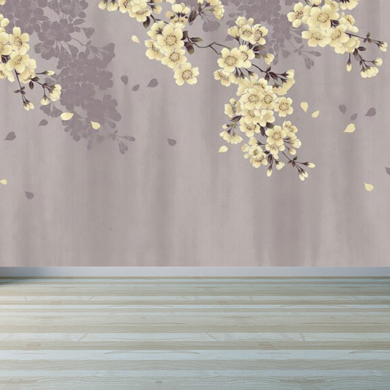 Vivolux | Lichtkleurige Aziatische Landschap Muurdecoratie Vochtbestendig Hedendaagse Badkamermuurbedekking