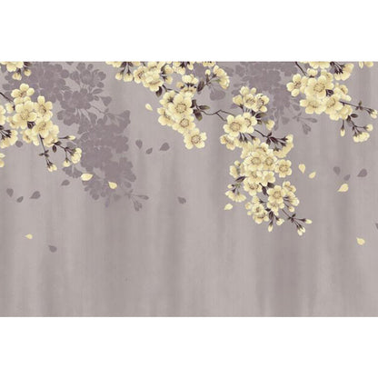 Vivolux | Lichtkleurige Aziatische Landschap Muurdecoratie Vochtbestendig Hedendaagse Badkamermuurbedekking