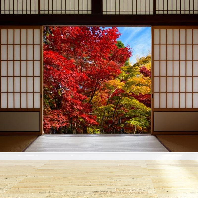 Vivolux | Lichtkleurige Aziatische Landschap Muurdecoratie Vochtbestendig Hedendaagse Badkamermuurbedekking