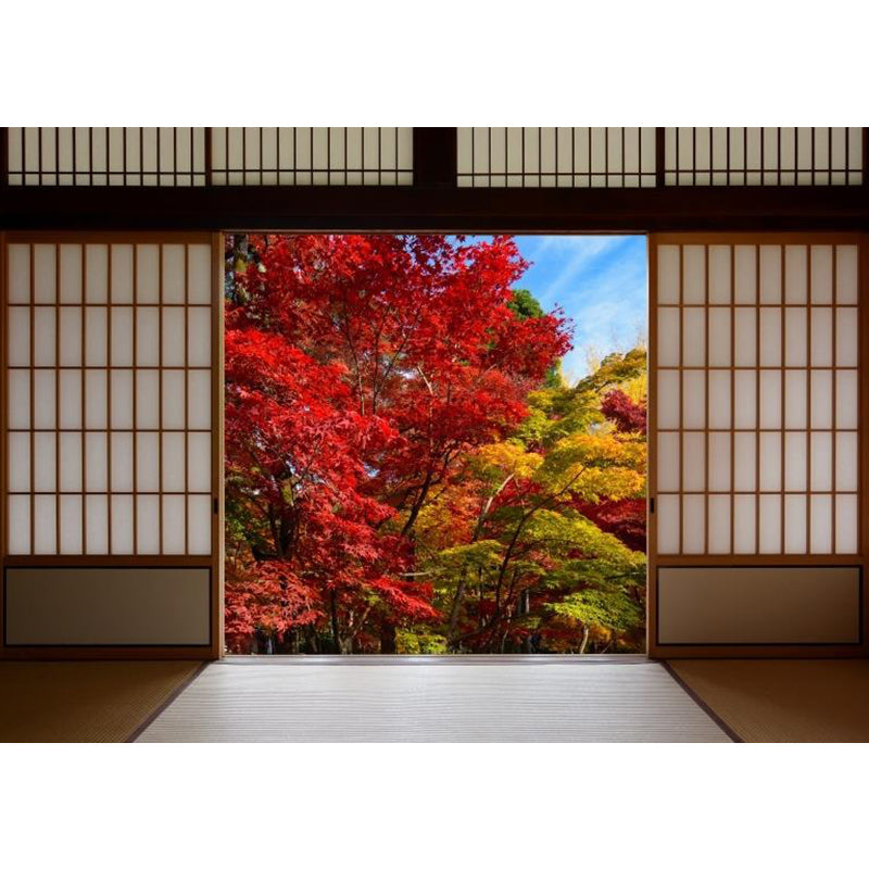 Vivolux | Lichtkleurige Aziatische Landschap Muurdecoratie Vochtbestendig Hedendaagse Badkamermuurbedekking