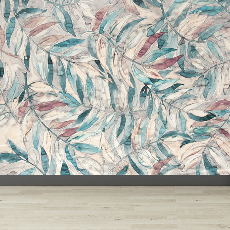 Vivolux | Pastel Kleur Bladeren Muurpapier Vochtbestendige Wandbedekking voor Woonkamer