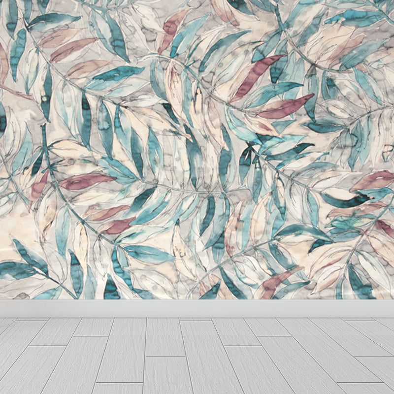 Vivolux | Pastel Kleur Bladeren Muurpapier Vochtbestendige Wandbedekking voor Woonkamer