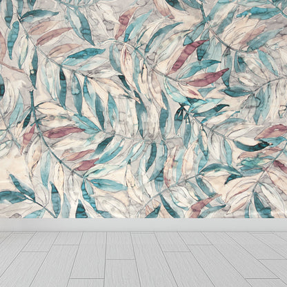Vivolux | Pastel Kleur Bladeren Muurpapier Vochtbestendige Wandbedekking voor Woonkamer