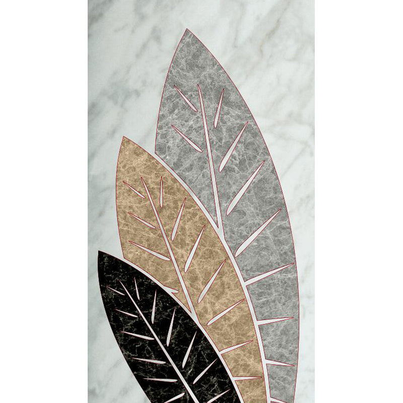 Vivolux | Illustrationsstil Blätter Wandgemälde Riesen Wandverkleidung für das Esszimmer, individuell