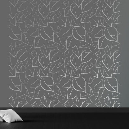 Vivolux | Fleckenschutz Blätter Muster Wandbild Vlies Moderne Wanddekoration für Mädchen Schlafzimmer