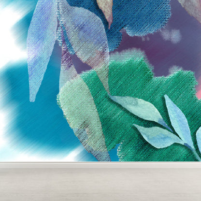 Vivolux | Fleckenschutz Blätter Muster Wandbild Vlies Moderne Wanddekoration für Mädchen Schlafzimmer