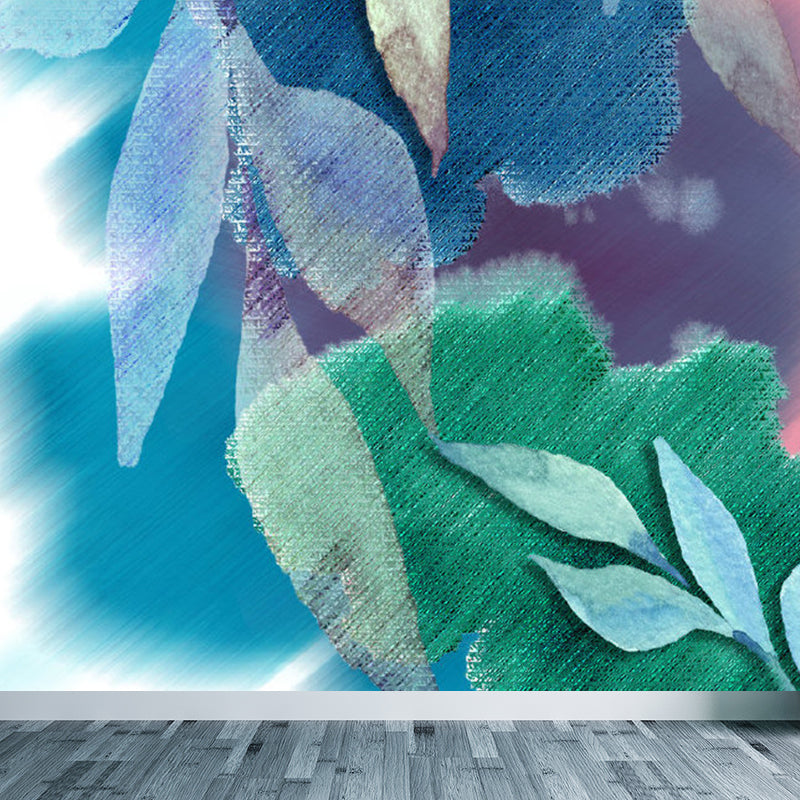 Vivolux | Fleckenschutz Blätter Muster Wandbild Vlies Moderne Wanddekoration für Mädchen Schlafzimmer