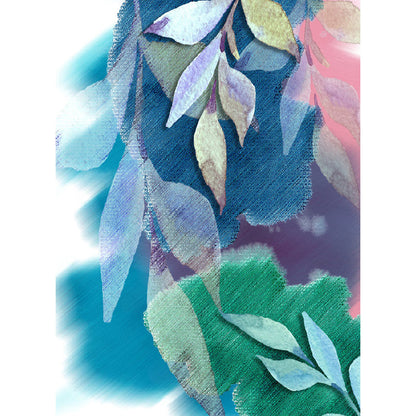 Vivolux | Fleckenschutz Blätter Muster Wandbild Vlies Moderne Wanddekoration für Mädchen Schlafzimmer