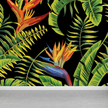 Vivolux | Fleckenschutz Blätter Muster Wandbild Vlies Moderne Wanddekoration für Mädchen Schlafzimmer