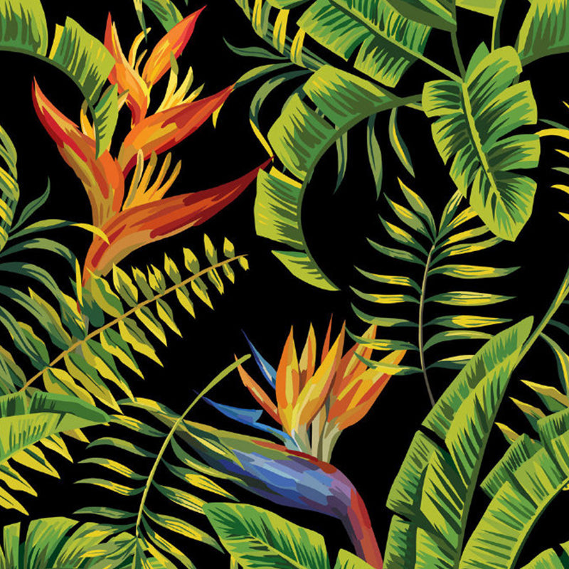 Vivolux | Fleckenschutz Blätter Muster Wandbild Vlies Moderne Wanddekoration für Mädchen Schlafzimmer