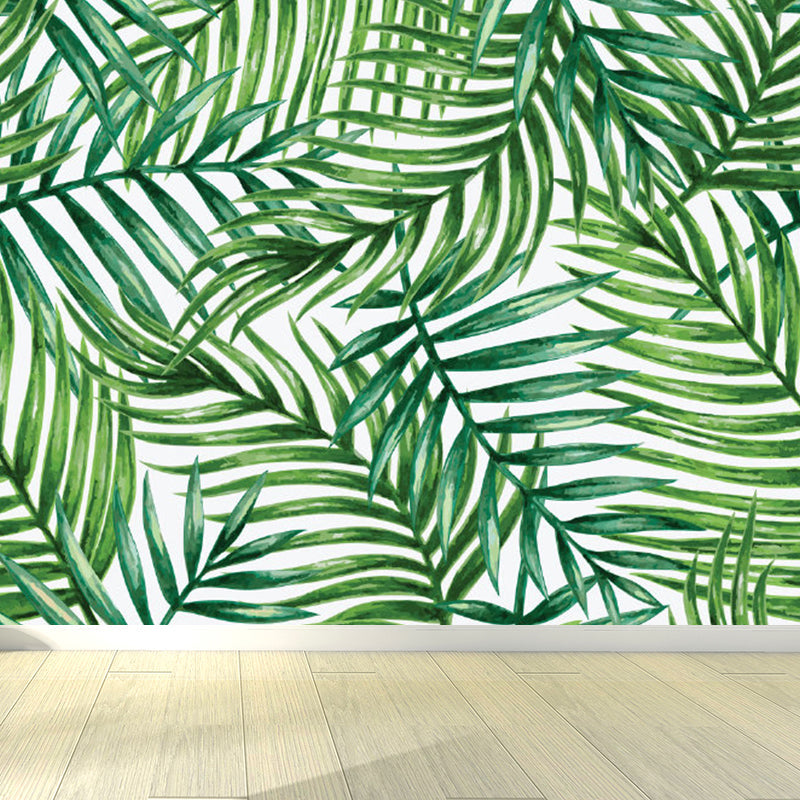 Vivolux | Fleckenschutz Blätter Muster Wandbild Vlies Moderne Wanddekoration für Mädchen Schlafzimmer