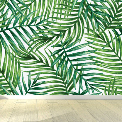 Vivolux | Fleckenschutz Blätter Muster Wandbild Vlies Moderne Wanddekoration für Mädchen Schlafzimmer