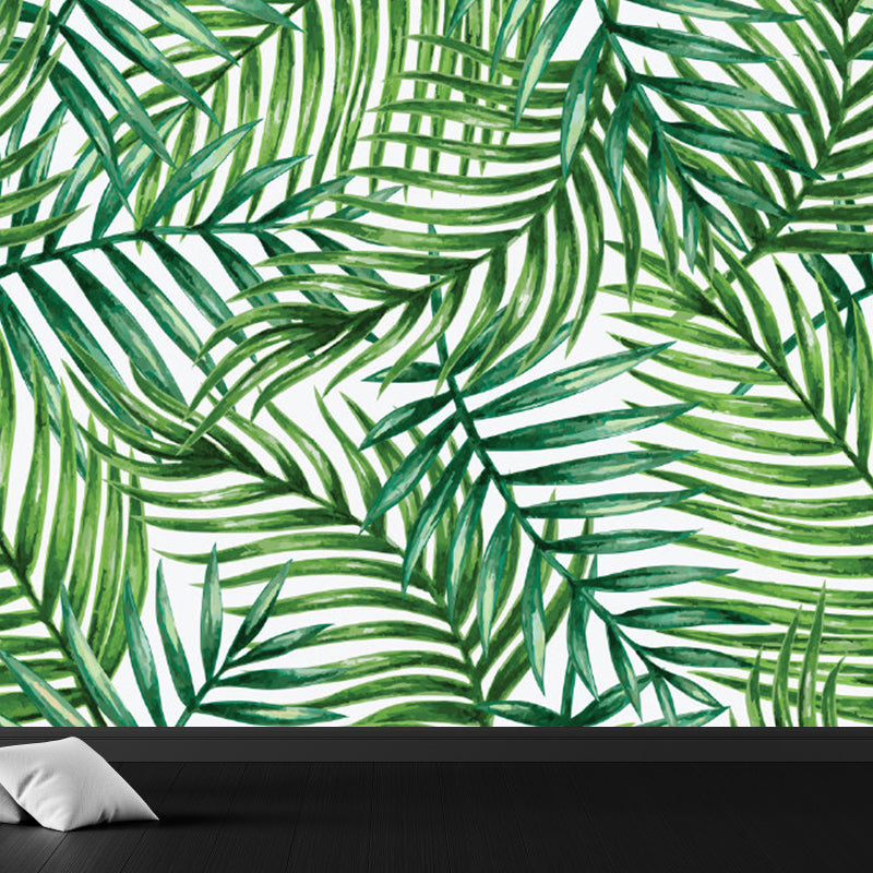 Vivolux | Fleckenschutz Blätter Muster Wandbild Vlies Moderne Wanddekoration für Mädchen Schlafzimmer