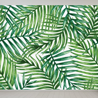 Vivolux | Fleckenschutz Blätter Muster Wandbild Vlies Moderne Wanddekoration für Mädchen Schlafzimmer