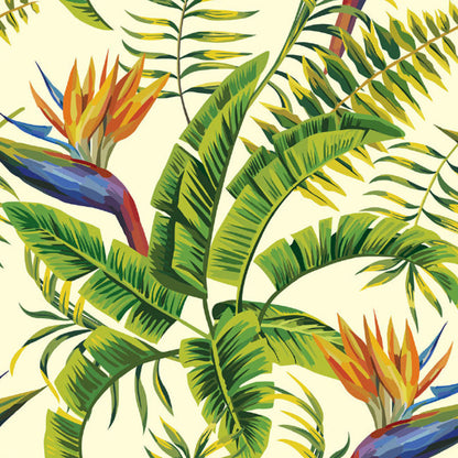 Vivolux | Fleckenschutz Blätter Muster Wandbild Vlies Moderne Wanddekoration für Mädchen Schlafzimmer