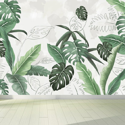 Vivolux | Verschiedene Blätter Wandmural für Esszimmer Illustration Wanddekoration, maßgeschneidert gedruckt