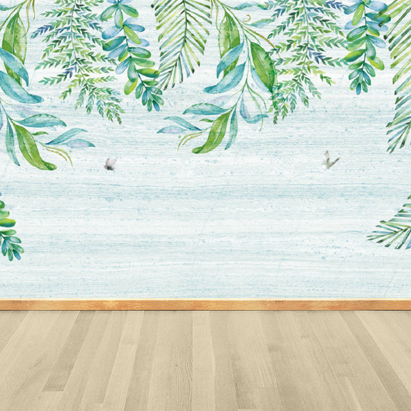 Vivolux | Extra grote botanische muurschildering lichte kleur non-woven wandkunst voor binneninrichting, op maat gemaakt