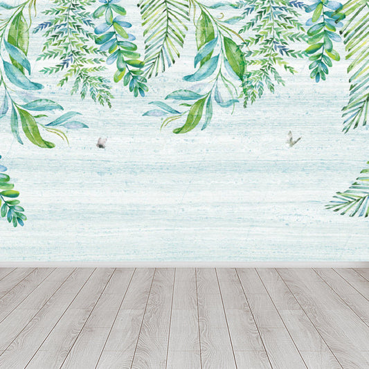 Vivolux | Extra grote botanische muurschildering lichte kleur non-woven wandkunst voor binneninrichting, op maat gemaakt