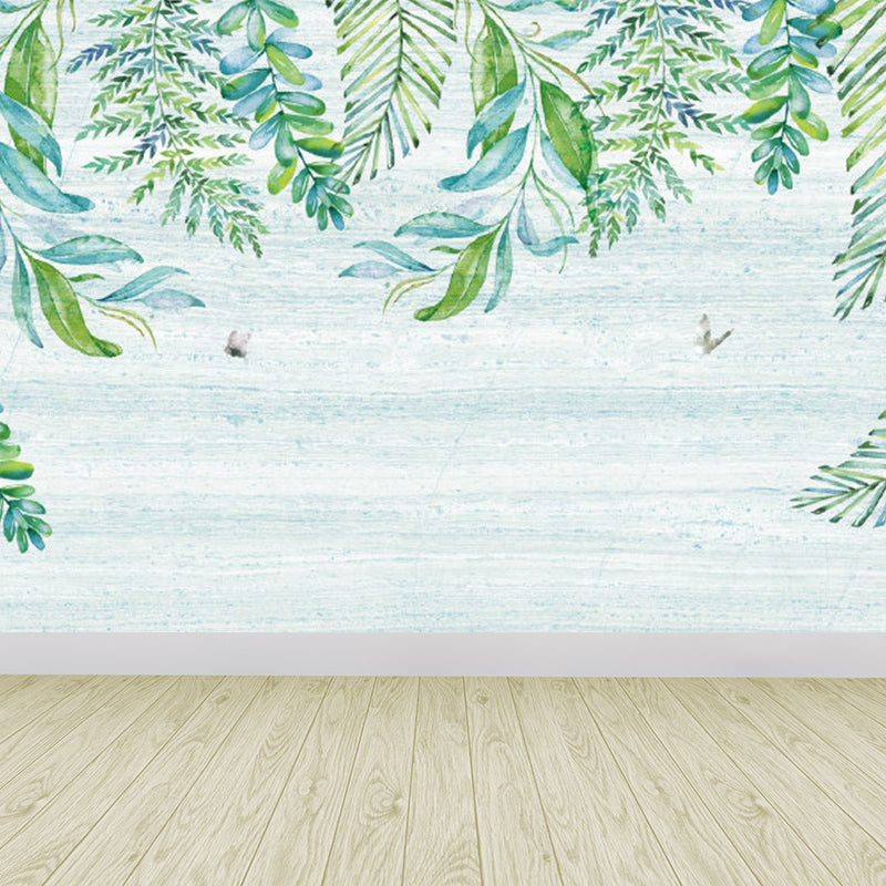 Vivolux | Extra grote botanische muurschildering lichte kleur non-woven wandkunst voor binneninrichting, op maat gemaakt