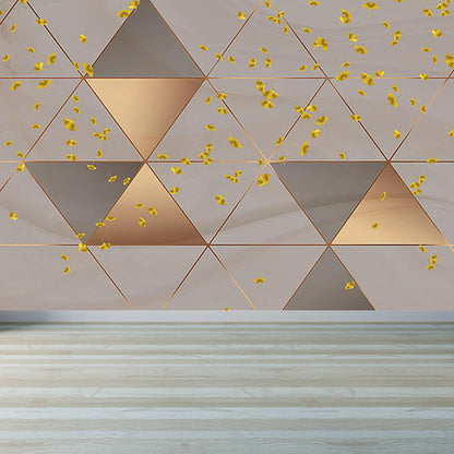 Vivolux | Extra grote botanische muurschildering lichte kleur non-woven wandkunst voor binneninrichting, op maat gemaakt