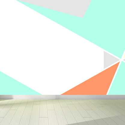 Vivolux | Geometrische Driehoek Muurpapier Muurschildering Moderne Niet-Geweven Katoenen Wandbekleding voor Woonkamer