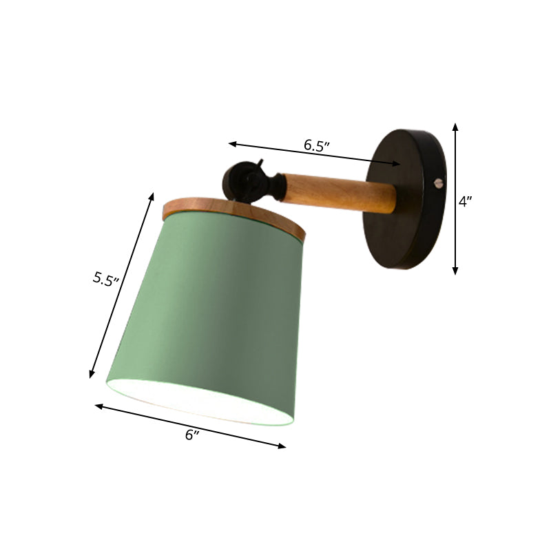 Vivolux | Einzelne Licht-Trapez-Wandlampe drehbar Macaron Loft Metall Wandlampe für Nachttisch