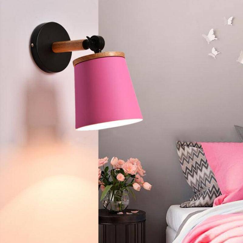 Vivolux | Einzelne Licht-Trapez-Wandlampe drehbar Macaron Loft Metall Wandlampe für Nachttisch