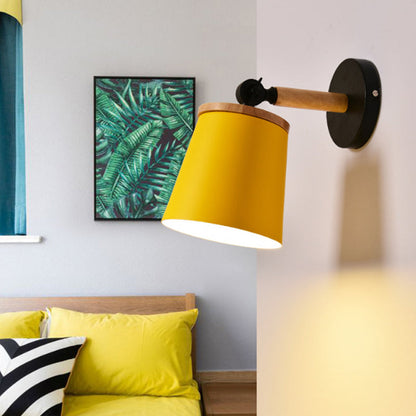 Vivolux | Einzelne Licht-Trapez-Wandlampe drehbar Macaron Loft Metall Wandlampe für Nachttisch