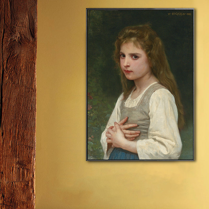 Vivolux | Texturiertes Mädchen Kunstdruck-Leinwand Renaissance-Stil Gemälde für das Schlafzimmer von Mädchen