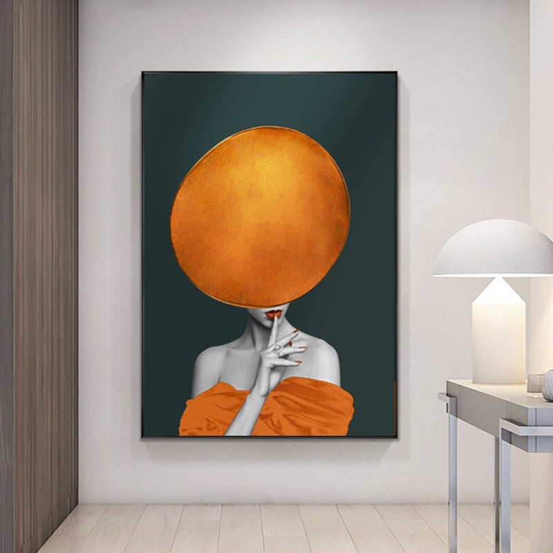 Vivolux | Zachte Kleur Stijlvolle Meisje Canvas Hedendaagse Gestructureerde Muurdecoratie voor Woonkamer