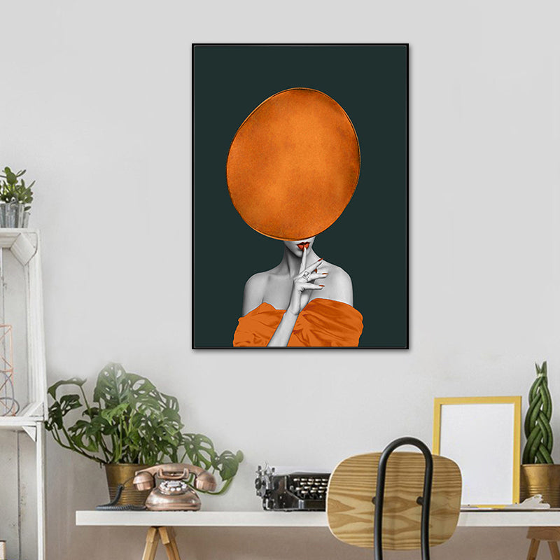 Vivolux | Zachte Kleur Stijlvolle Meisje Canvas Hedendaagse Gestructureerde Muurdecoratie voor Woonkamer