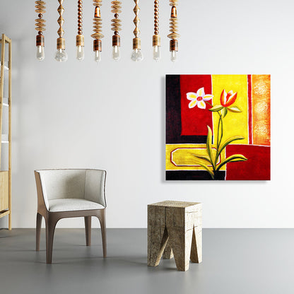 Vivolux | Weiche Farbige Botanische Muster Malerei Texturierte Wandkunst Dekor für das Schlafzimmer, Mehrere Größen