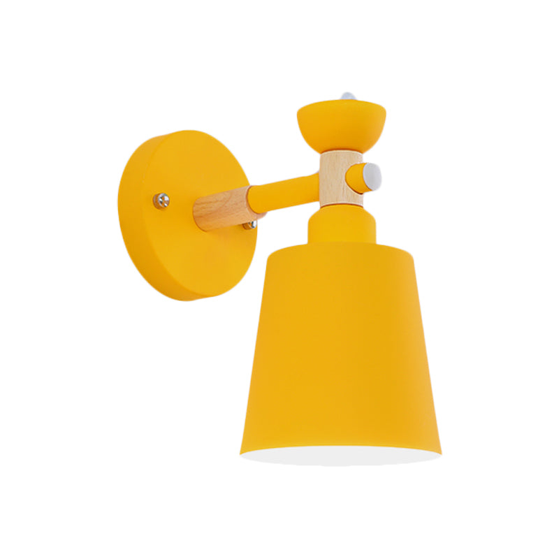 Vivolux | Draaibare Noordse Stijl Wandlamp met Emmer Eén Licht Metaal Wandlamp voor Volwassen Slaapkamer