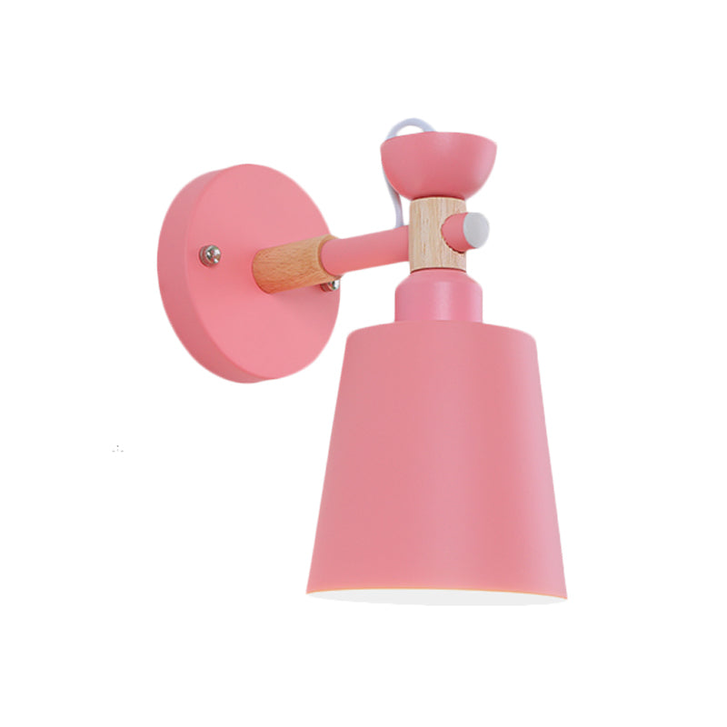 Vivolux | Draaibare Noordse Stijl Wandlamp met Emmer Eén Licht Metaal Wandlamp voor Volwassen Slaapkamer