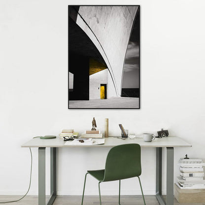 Vivolux | Pastellfarbe Neu Gebäude Leinwand Vintage Stil Texturiertes Wanddekor für Wohnzimmer