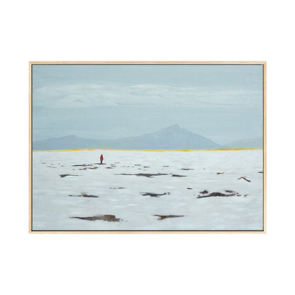 Vivolux | Vast Snow Land Malerei Leinwand Kinderzimmer Landschaft Wandkunst Dekor in Pastellfarbe